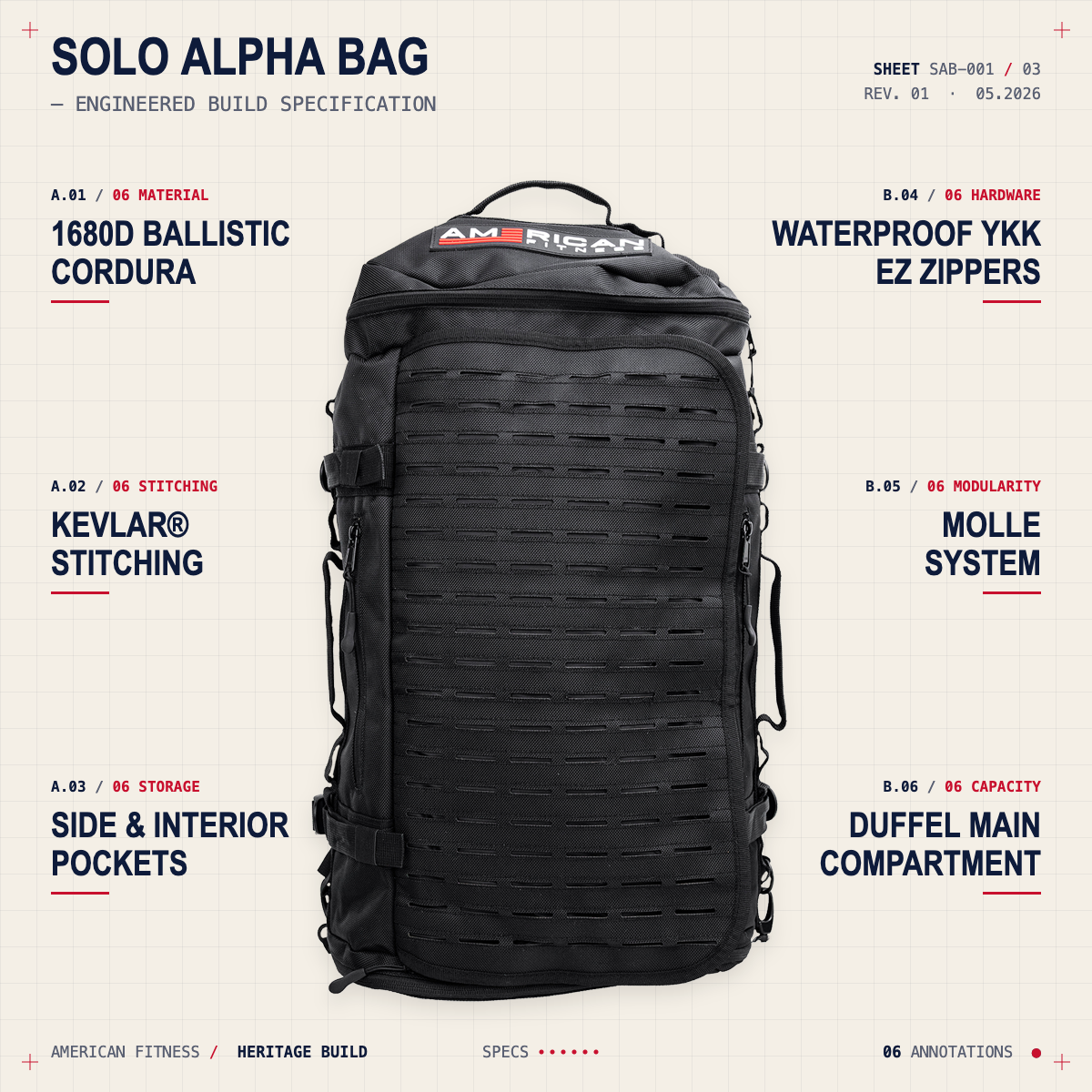 AF SOLO ALPHA HYBRID BAG