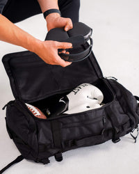 American Fitness Solo Alpha largest tactical carry bag — veteran-designed 1000D Cordura KEVLAR rucksack — angle view