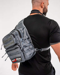 American Fitness AF Bravo Sling Bag — 1000D Cordura KEVLAR stitching tactical EDC sling pack — close-up