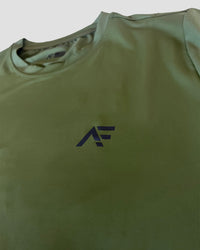 American Fitness Pursuit T-Shirt Forest Green — 87% polyester 13% spandex Dri-Fit performance tee — back view