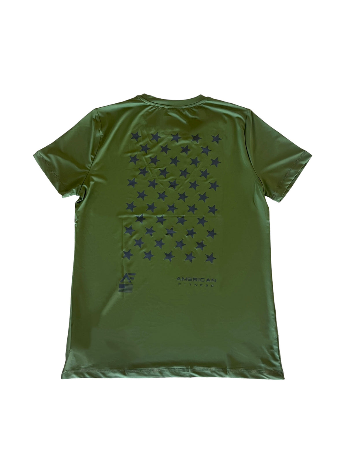 American Fitness Pursuit T-Shirt Forest Green — 87% polyester 13% spandex Dri-Fit performance tee