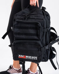 American Fitness Ultimate Journey Backpack tactical gym pack — 1000D Mil-Spec Cordura MOLLE laptop — feature detail