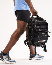 American Fitness Ultimate Journey Backpack tactical gym pack — 1000D Mil-Spec Cordura MOLLE laptop — texture detail