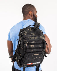 American Fitness Ultimate Journey Backpack tactical gym pack — 1000D Mil-Spec Cordura MOLLE laptop — back view