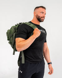 American Fitness Ultimate Journey Backpack tactical gym pack — 1000D Mil-Spec Cordura MOLLE laptop — close-up
