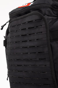 American Fitness Solo Alpha largest tactical carry bag — veteran-designed 1000D Cordura KEVLAR rucksack — back view