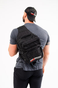 American Fitness AF Bravo Sling Bag — 1000D Cordura KEVLAR stitching tactical EDC sling pack — angle view