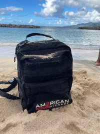 American Fitness AF Bravo Sling Bag — 1000D Cordura KEVLAR stitching tactical EDC sling pack — overhead view
